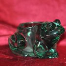 Candle-Lite Indiana Glass Frog Candle Holder Green Spanish Figural Votive Pillar