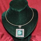Turquoise Colored Pendant Collar Necklace