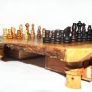 Olive wood oriental chess set handmade gift idea  , jeux d'échec en olivier