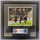 Messi, Neymar, Suarez, Barcelona MSN signature replica photo frame framing jersey hanging football