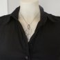 Casual Chic Black Dress by Cotton Express Size M Semi-Shirt Cap Sleeve A-line Above Knee
