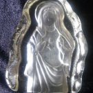 Mary Statue Catholic Our Lady Virgin Madonna Glass Blown Figurine Grace Blessed