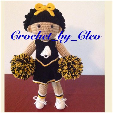 Crocheted Doll (Cheerleader)