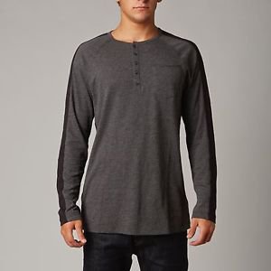 Fox Racing - New - "Reflux" L/S Knit Henley - Charcoal Heather - Size L