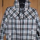 Fox Racing "Fox Plaid" Insulated Jacket - White/Black/Blue  L - NEW