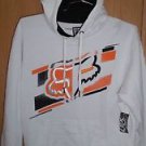 Fox Racing "Dieter" Embroidered Pullover Hooded Fleece - White - NEW