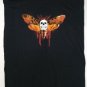 Horror Block Exclusive Death's Head Moth Black Large Short Sleeve T-Shirt New