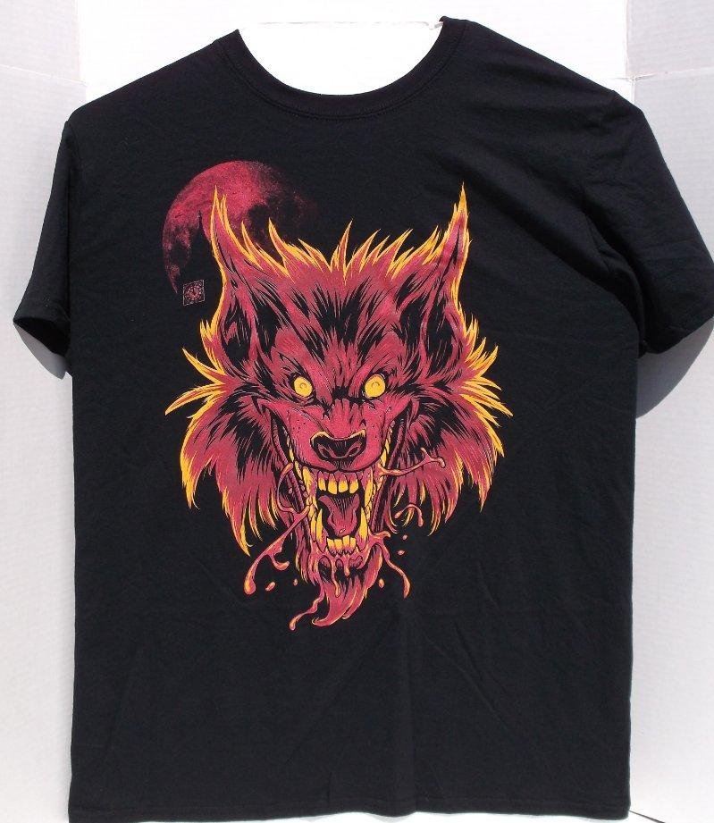 Horror Block Exclusive American Werewolf Short Sleeve T-Shirt Large Size Monster