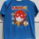 DC CW Flashsicle Barry Allen Short Sleeve Blue T-Shirt Large Size Brand New
