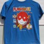DC CW Flashsicle Barry Allen Short Sleeve Blue T-Shirt Large Size Brand New