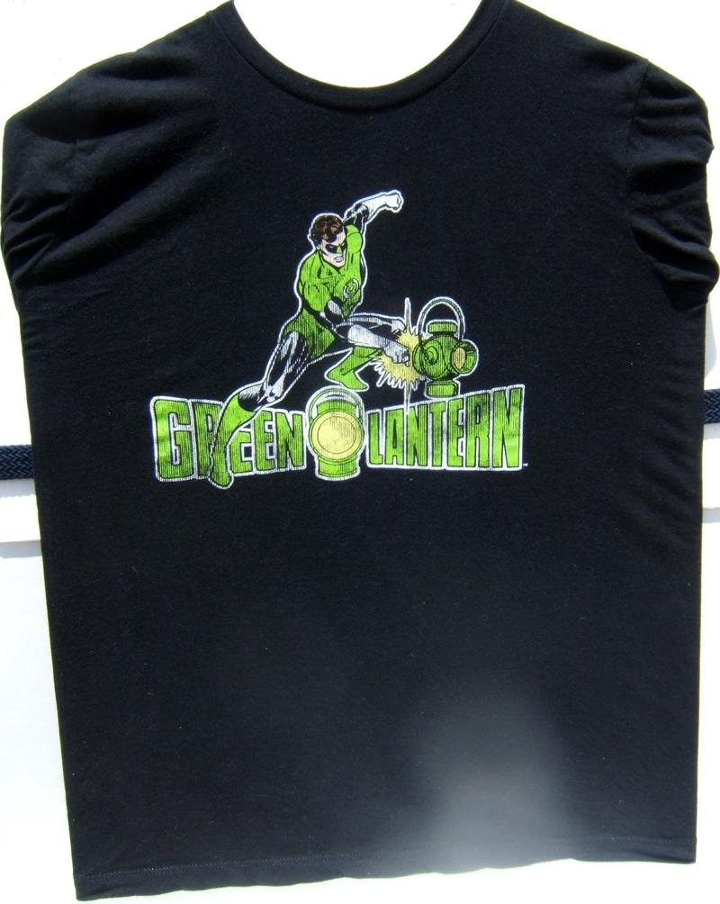 DC Vintage Pre-owned Green Lantern Medium Size Black T-Shirt 100 % Cotton