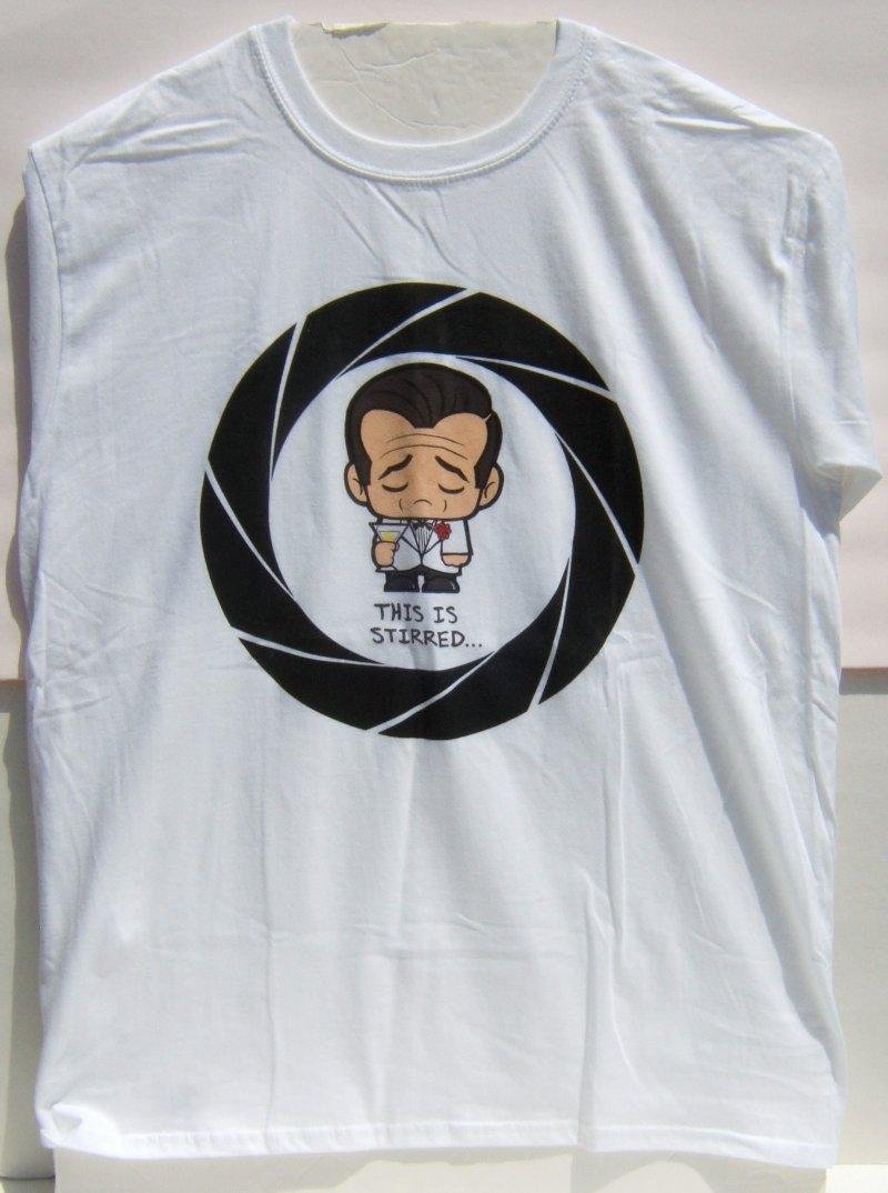 James Bond 007 This Is Stirred Short Sleeve T-Shirt Large Size Brand New