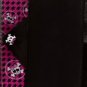 Pink Skull Design Custom Made Apple iPad Folio Cover Case W/Velco Snap Brand New
