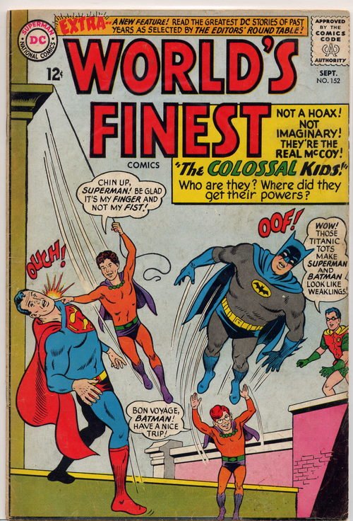 DC World's Finest Comics #152 The Colossal Kids Superman Batman Robin Bat-Mite