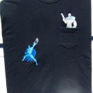 DC Batman vs Mr. Freeze Large Size Pocket T-Shirt  New 100 % Cotton Preshrunk
