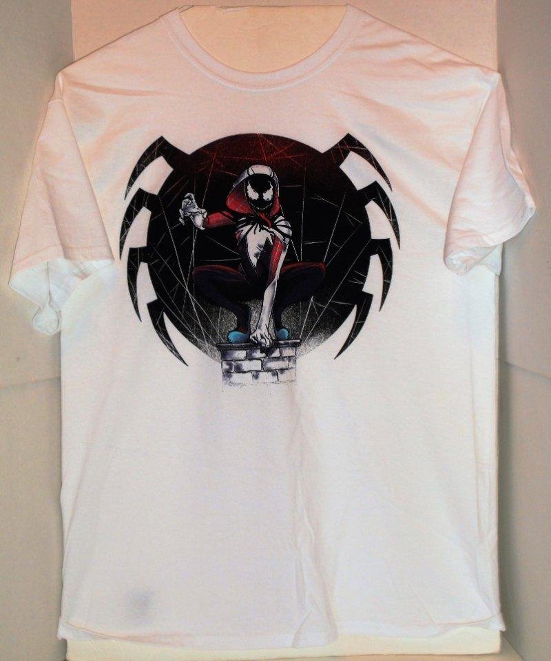 Marvel Comic Block Exclusive Spider-Gwenom Spider-Man Venom Large T-Shirt New