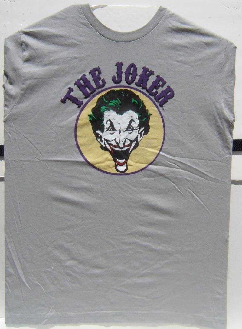 DC Classic The Joker Face Large Size T-Shirt Brand New 100 % Cotton Preshrunk