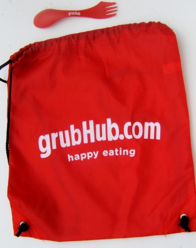 SDCC 2014 Grub Hub Draw String Tote Bag w/ Combo Fork/Spoon NEW!
