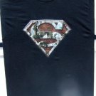 DC Superman Rusted Logo Medium Size T-Shirt Brand New 100 % Cotton Preshrunk HTF