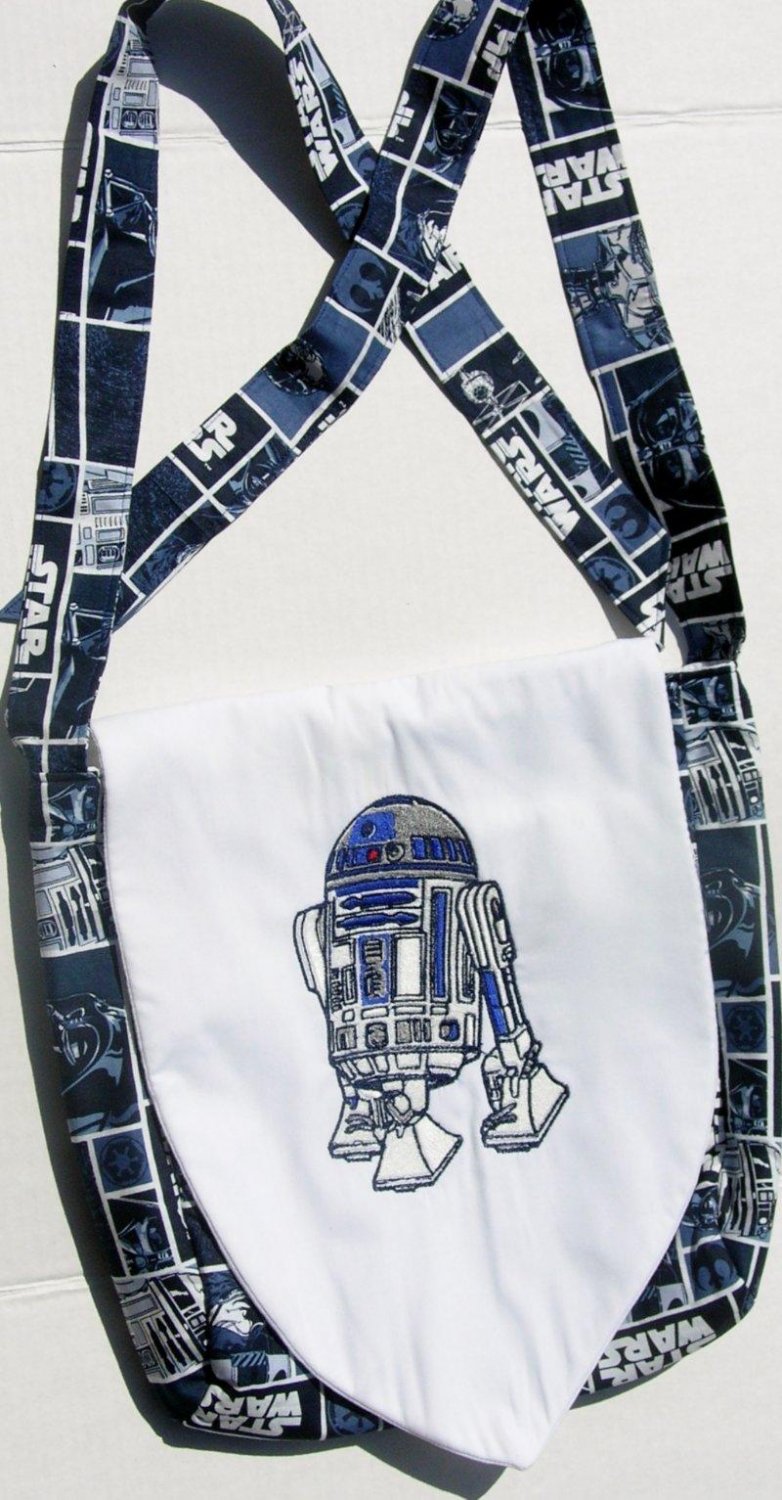 Star Wars R2D2 Design Custom Adjustable Strap Messenger Bag Brand New