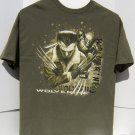 Pre-Owned Marvel Wolverine Logan Short Sleeve X-Large Olive T- Shirt