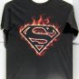 Pre-Owned DC Superman Burning Logo Short Sleeve Graphic T-Shirt Medium Size