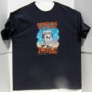 Pre-Owned Spongedog No Pants Soakin' Up Attitude Short Sleeve Graphic T-Shirt M