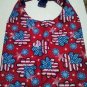 Stars & Stripes Flower Design Custom Made 1 Piece Adjustable Strap Tote Handbag
