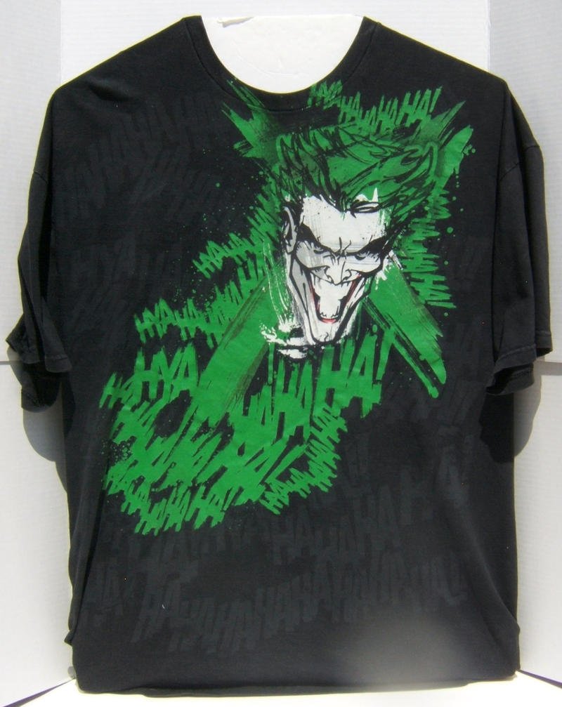 Pre-Owned DC Batman Joker Laughing Short Sleeve Graphic T-Shirt XXL Size Rare