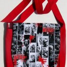 AMC The Walking Dead Comic Book Design Custom Adjustable Strap Red Messenger Bag