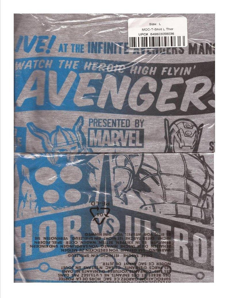 Marvel Collector Corps Avengers Thor vs Ultron Movie Short Sleeve T-Shirt Large