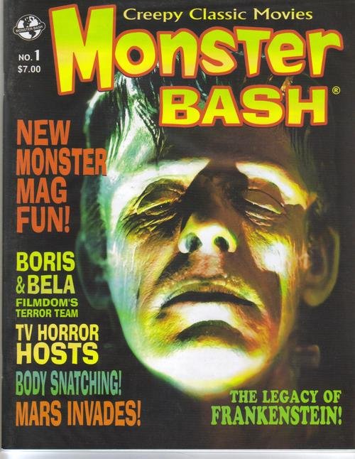 Monster Bash Magazine #1 Premiere Issue Boris Karloff Bela Logusi Frankenstein