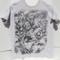 Pre-Owned Marvel Heroes Sketch Short Sleeve Medium T- Shirt Spider-Man Avengers