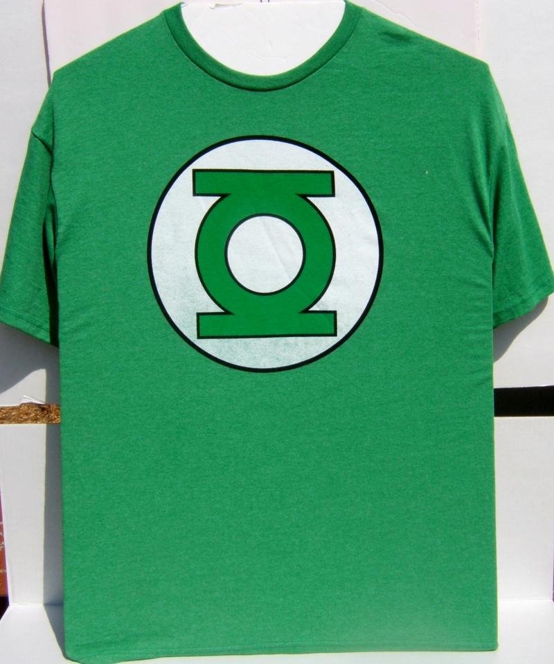 DC Green Lantern Hal Jordan Large Logo XL/XXL Size T-Shirt Brand New Great Color