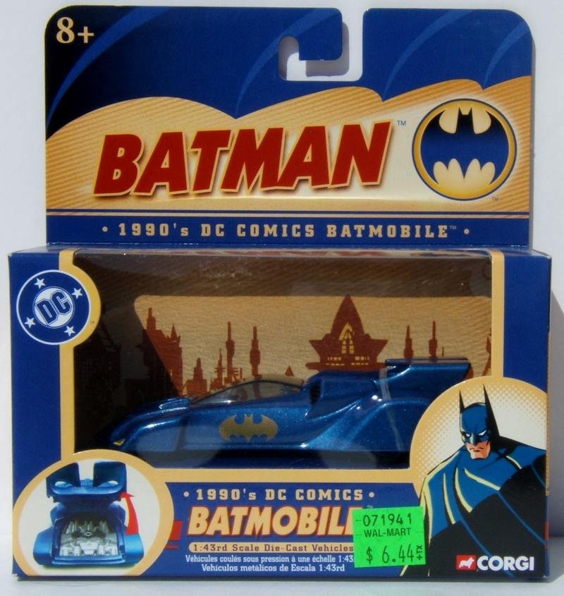 Corgi Batman 1990's DC Comics Batmobile #77303 1:43 Scale Die Cast Vehicle MIB