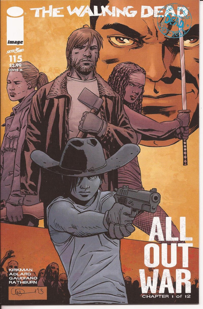 Image The Walking Dead #115 Cover M All Out War Zombies Horror Monsters