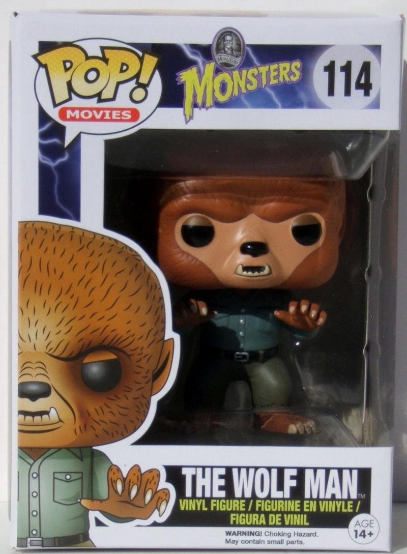 Funko Pop Movie Monsters The Wolf Man Vinyl Figure #114 Brand New