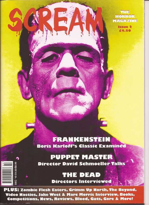 Scream Magazine #2 UK Horror  Frankenstein Puppet Master The Dead Zombies