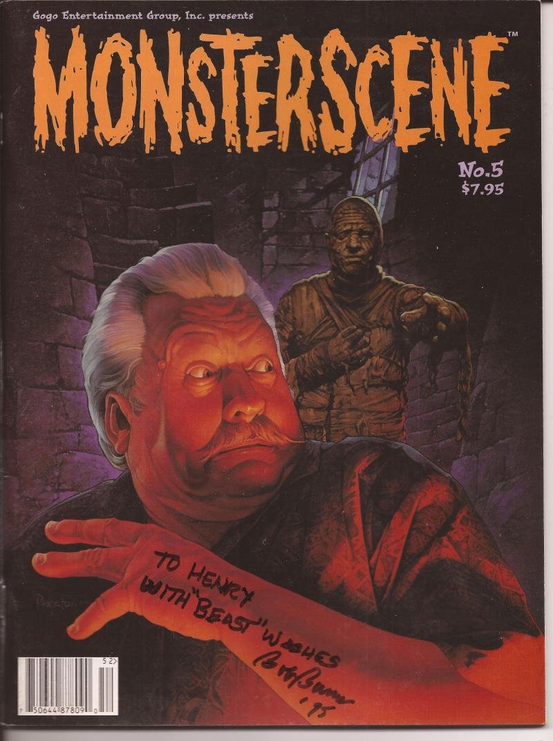 Monsterscene #5 Autographed by Bob Burns Fantastic Monsters Paul Blaisdell G Pal
