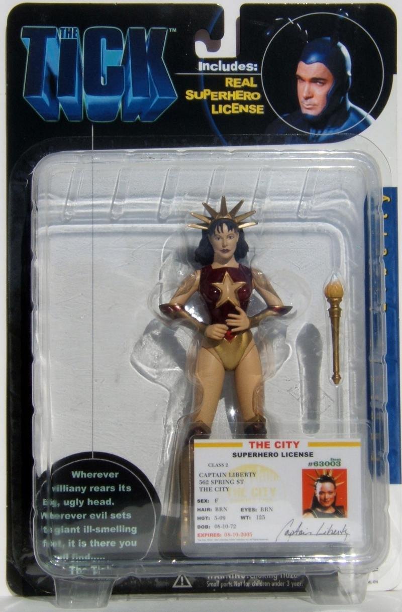 N2Toys The Tick: Captain Liberty Action Figure w/ Superhero License Mint On Card