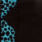 Blue Leopard Design Custom Made Apple iPad Folio Cover Case W/Velco Snap