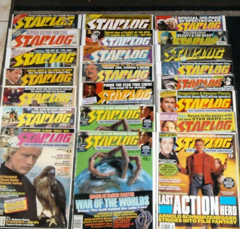 Starlog Magazine Lot #2 22 Issues TV Movie Sci-Fi Horror Monster Space Adventure