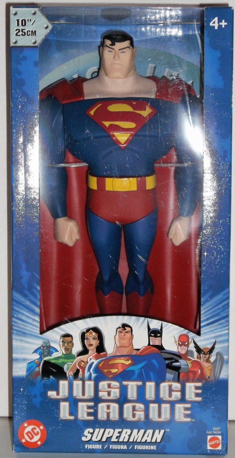 DC Mattel Justice League Superman The Man Of Steel 10" Action Figure MIB