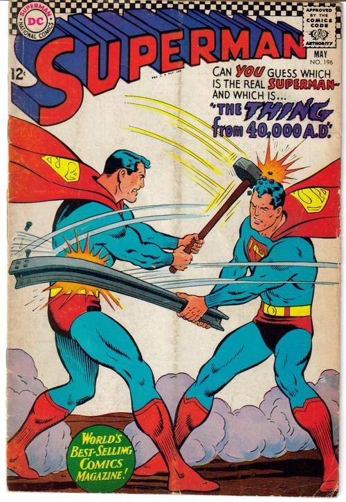 DC Superman #196 The Thing Clark Kent Lois Lane Perry White Jimmy Olsen