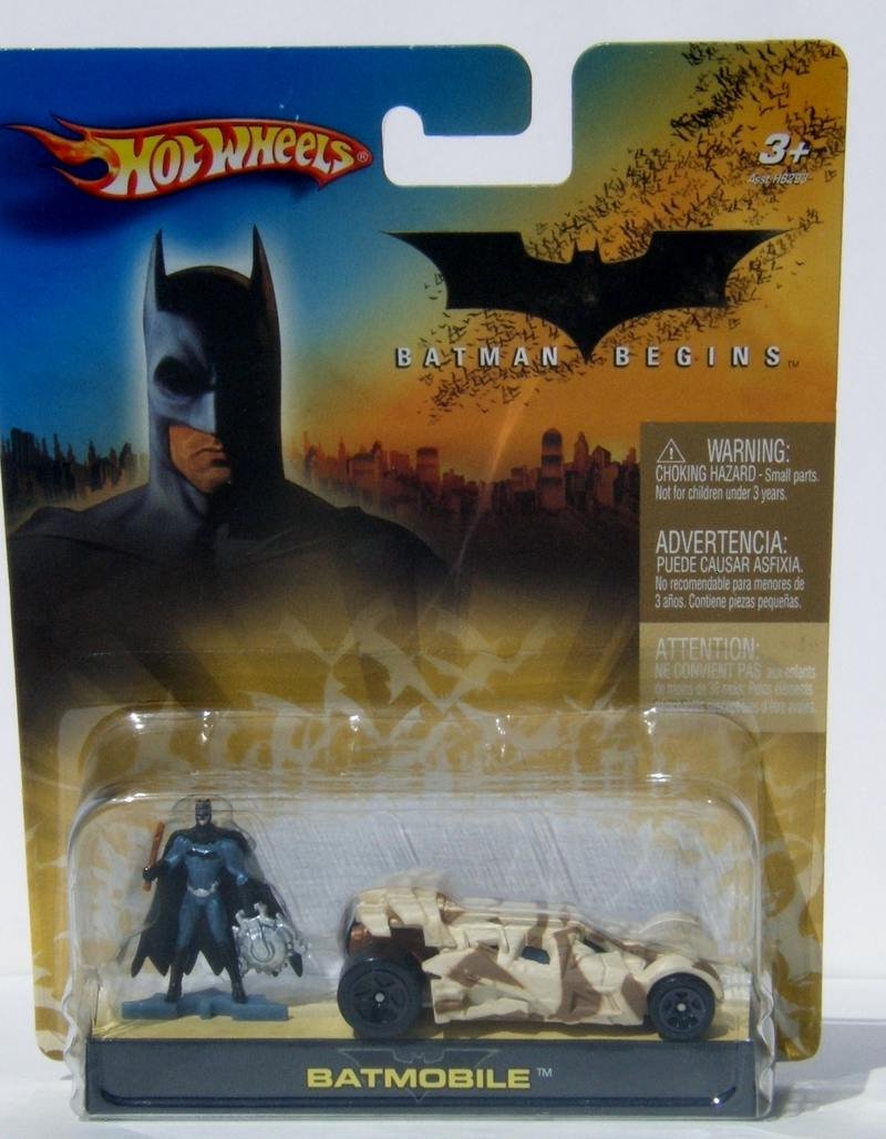 Hot Wheels Mattel Batman Begins Batmobile Camouflage Tumbler W/Batman MOC 2005