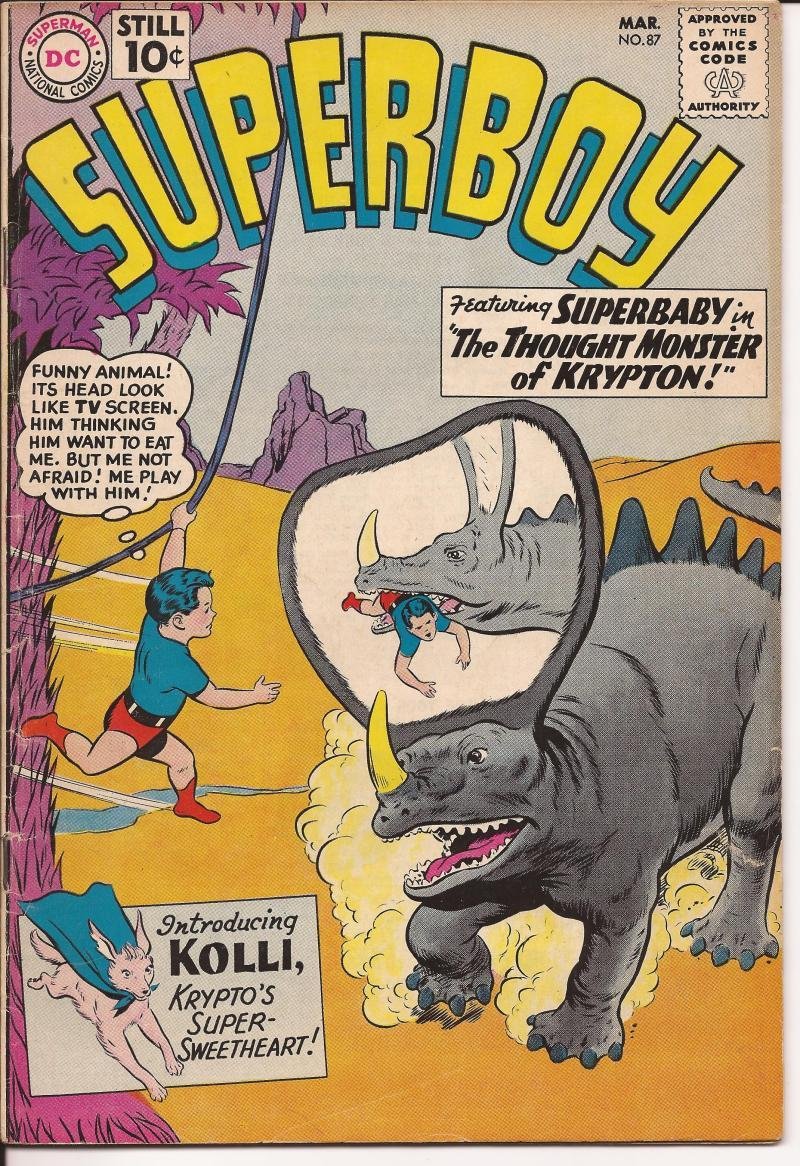 DC Superboy #87 The Thought Monster From Krypton Krypto's Sweetheart Smallville