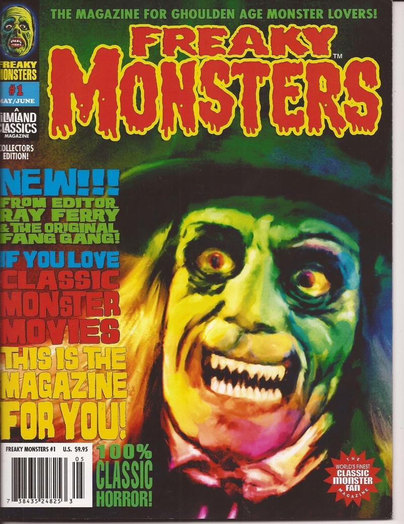 Freaky Monsters #1 Premiere Issue Classic Monster Movies Ray Ferry Filmland