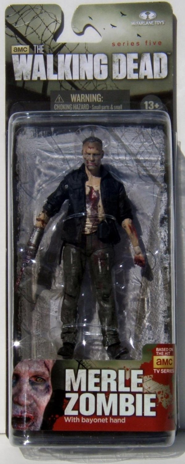 AMC The Walking Dead Merle Zombie w/Bayonet Hand Action Figure MOC