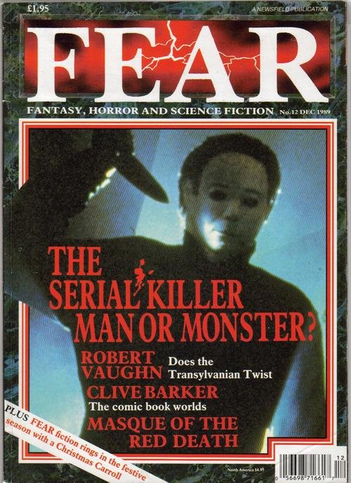 Fear U.K. Magazine #12 Serial Killer Man Or Monster Clive Barker Monster Horror