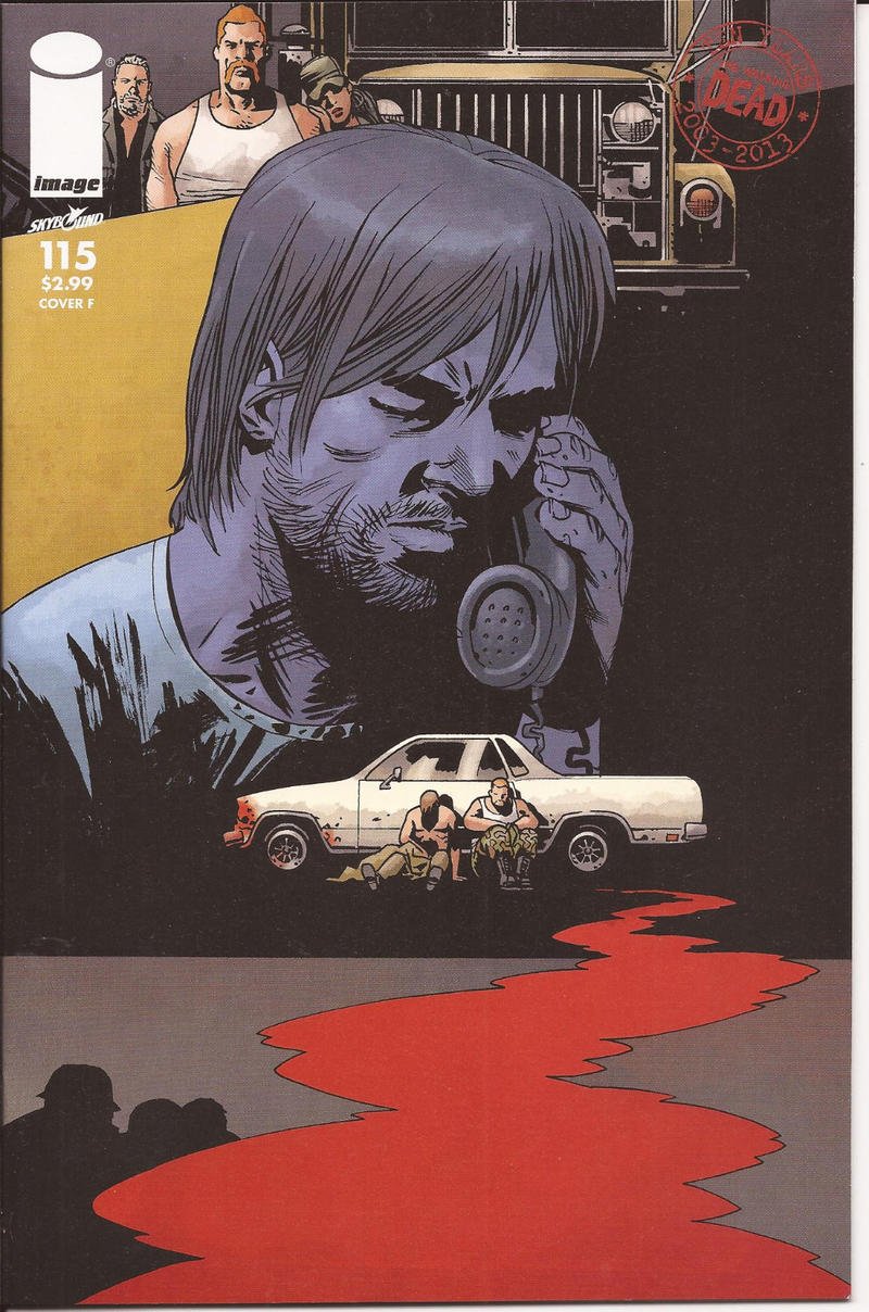Image The Walking Dead #115 Cover F Rick Daryl Carl Zombies Horror Monsters